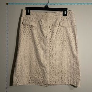 Willi Smith 1980's Floral Eyelet Skirt